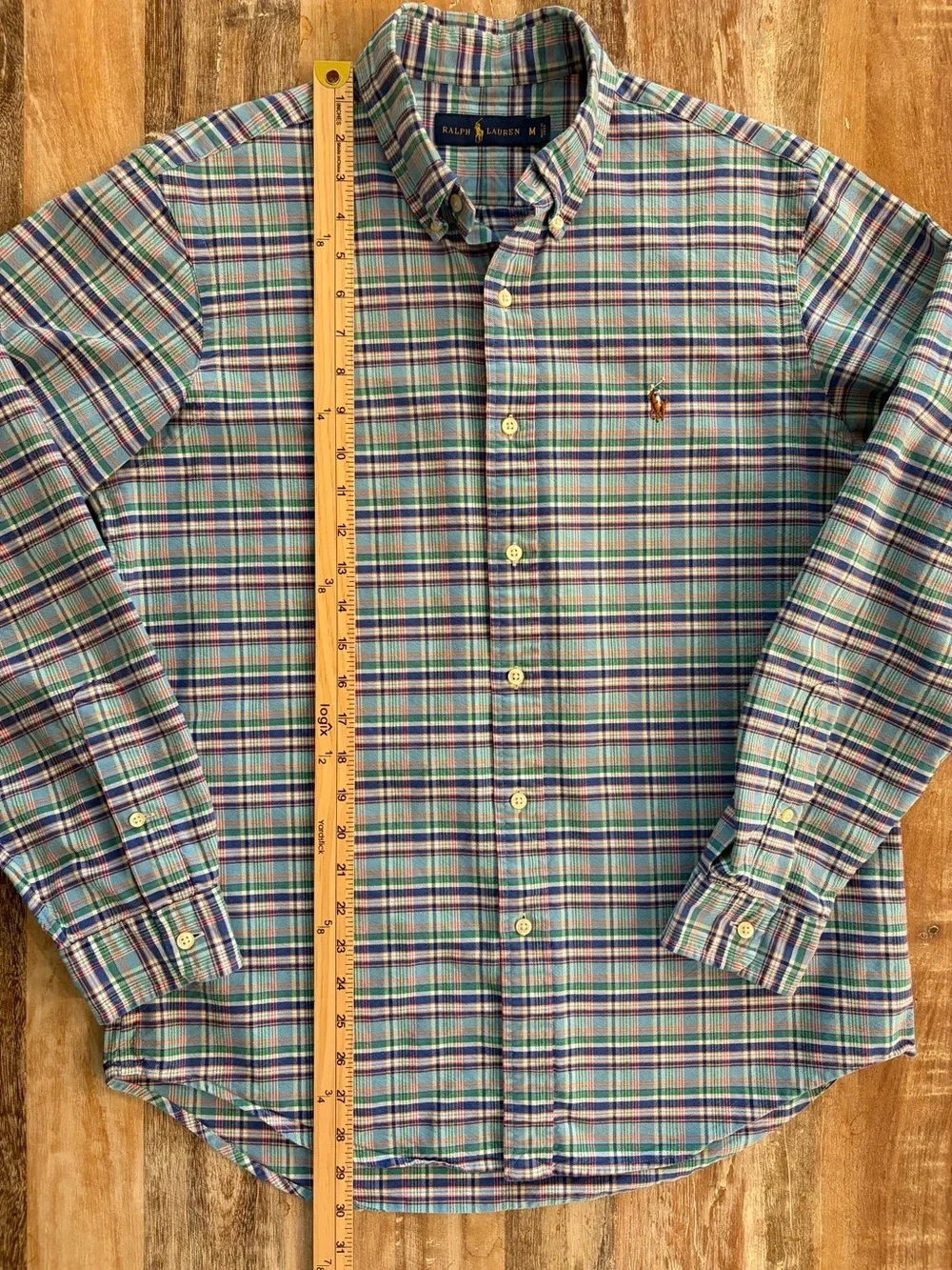 Polo Ralph Lauren‎ Plaid Button Down Shirt Size Medium Long Sleeve Preppy Pony